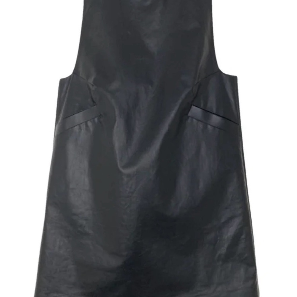 Black Mini Dress Faux Leather Kassl